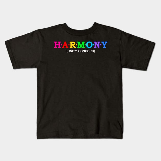 Harmony  - Unity, Concord. Kids T-Shirt by Koolstudio